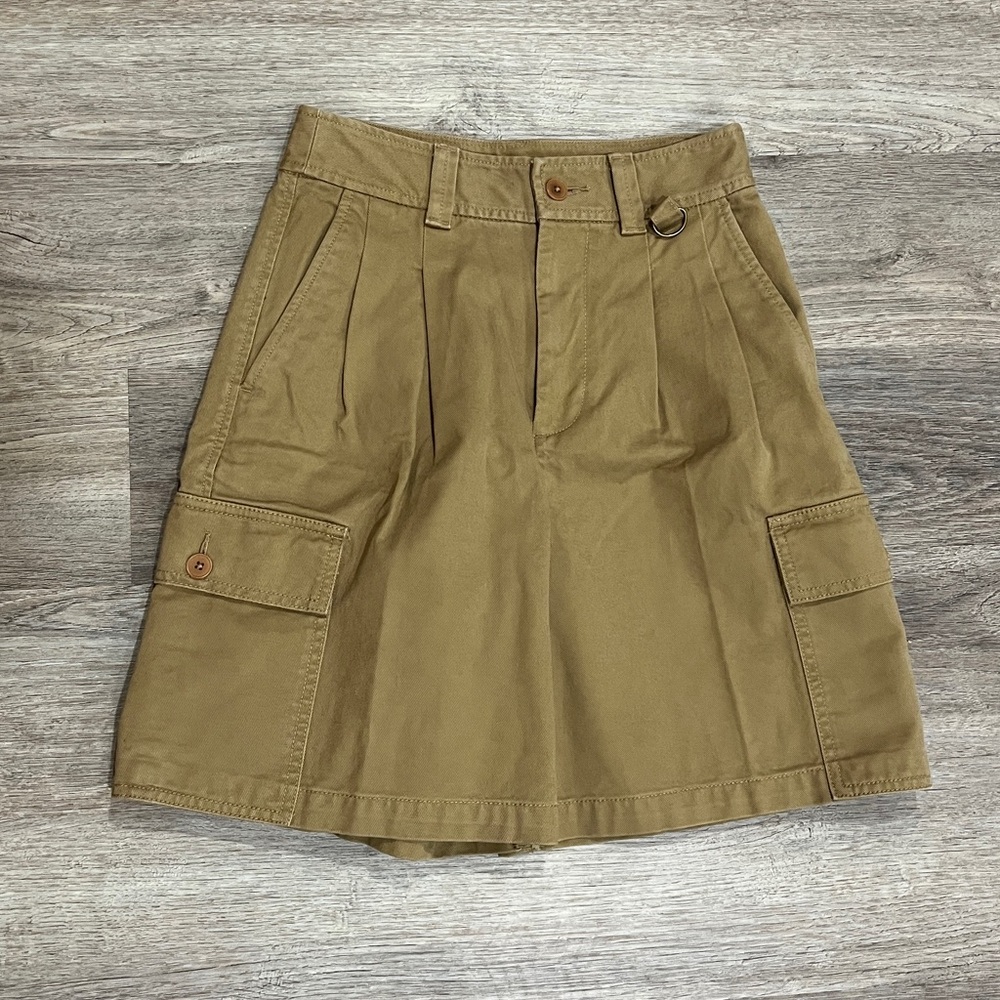 Madewell Dark Khaki Chino Women’s Cargo Shorts Size 00 New With Tags - Picture 3 of 8